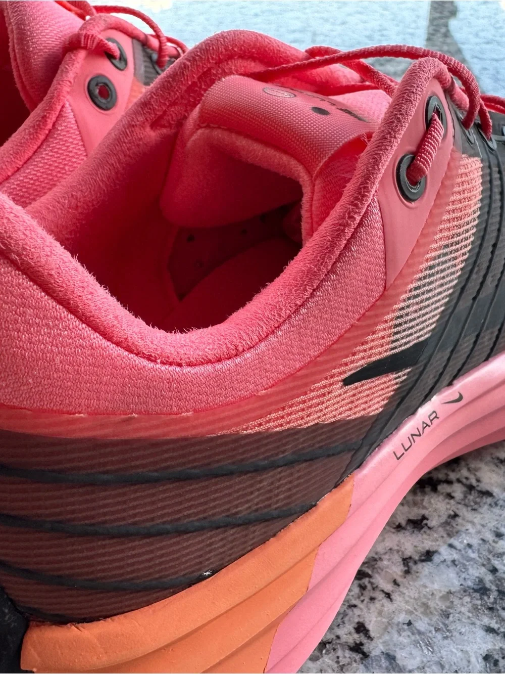 Nike Women's Lunar Running Shoes - Pink and Black